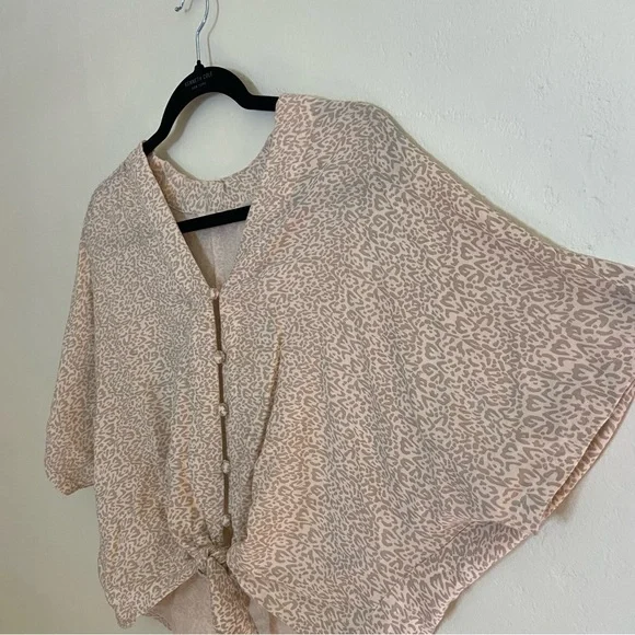 3/$15 Tie-Front Leopard Print Blouse - Picture 4 of 5